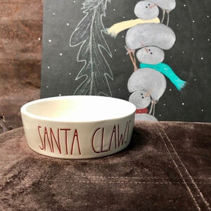 Rae Dunn “Santa Claws” Cat Pet Food Bowl